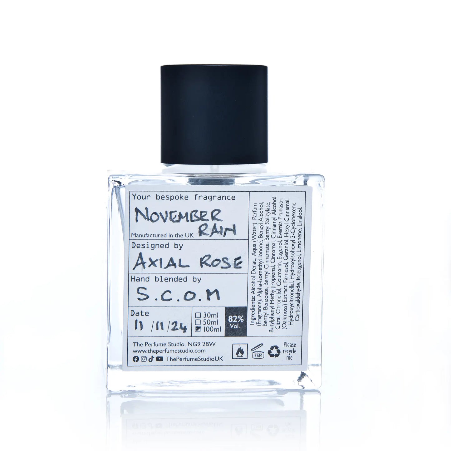 100ml Bespoke Fragrance  (Customisable Atomiser)