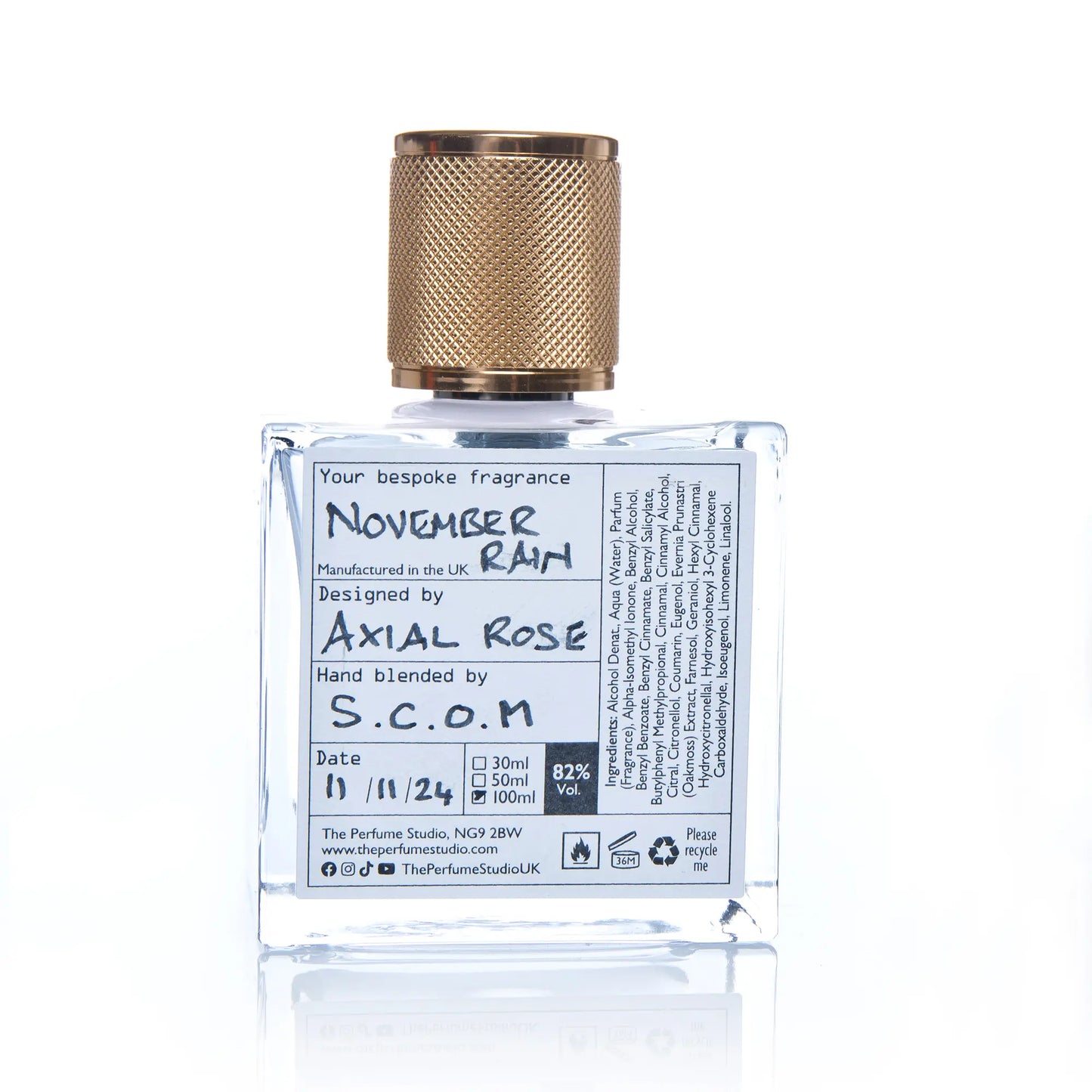 100ml Bespoke Fragrance  (Customisable Atomiser)