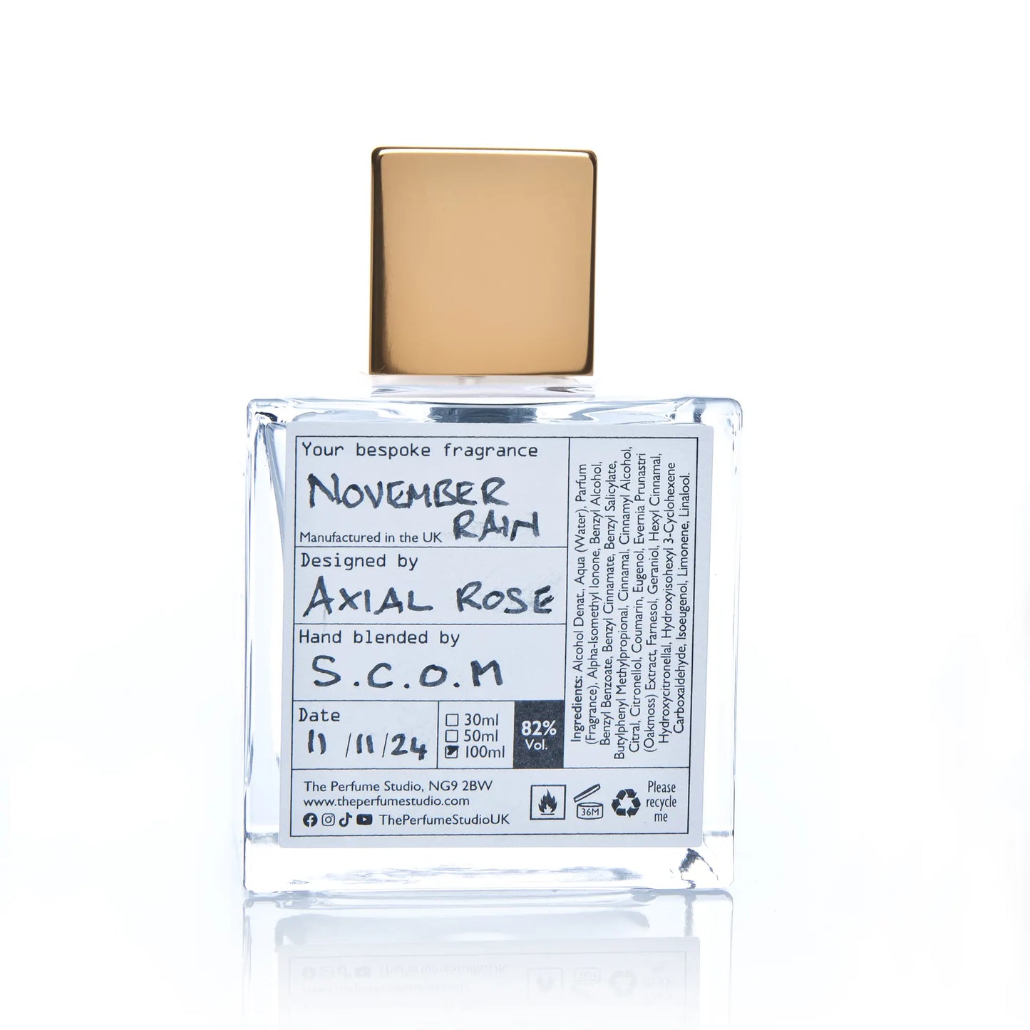 100ml Bespoke Fragrance  (Customisable Atomiser)