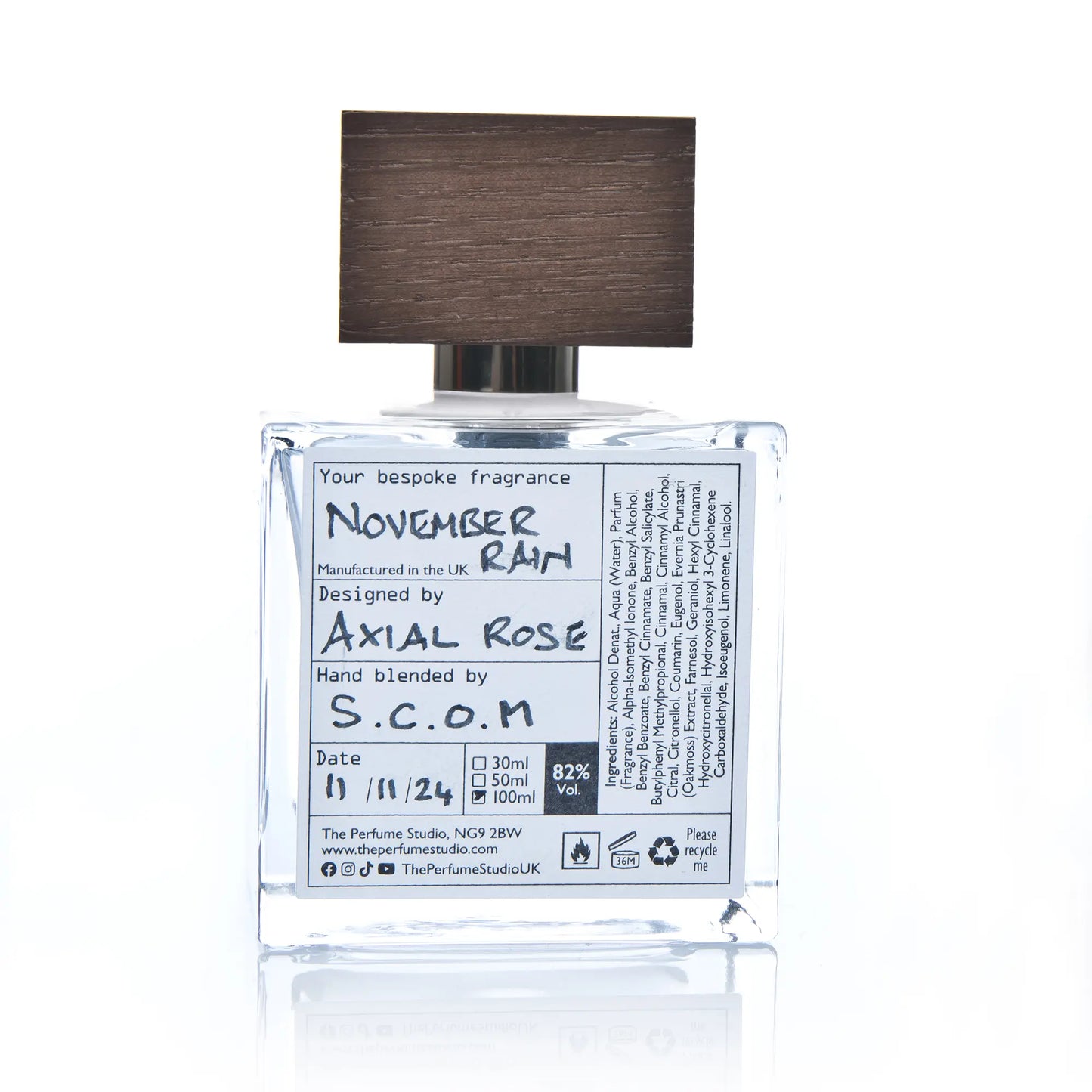 100ml Bespoke Fragrance  (Customisable Atomiser)