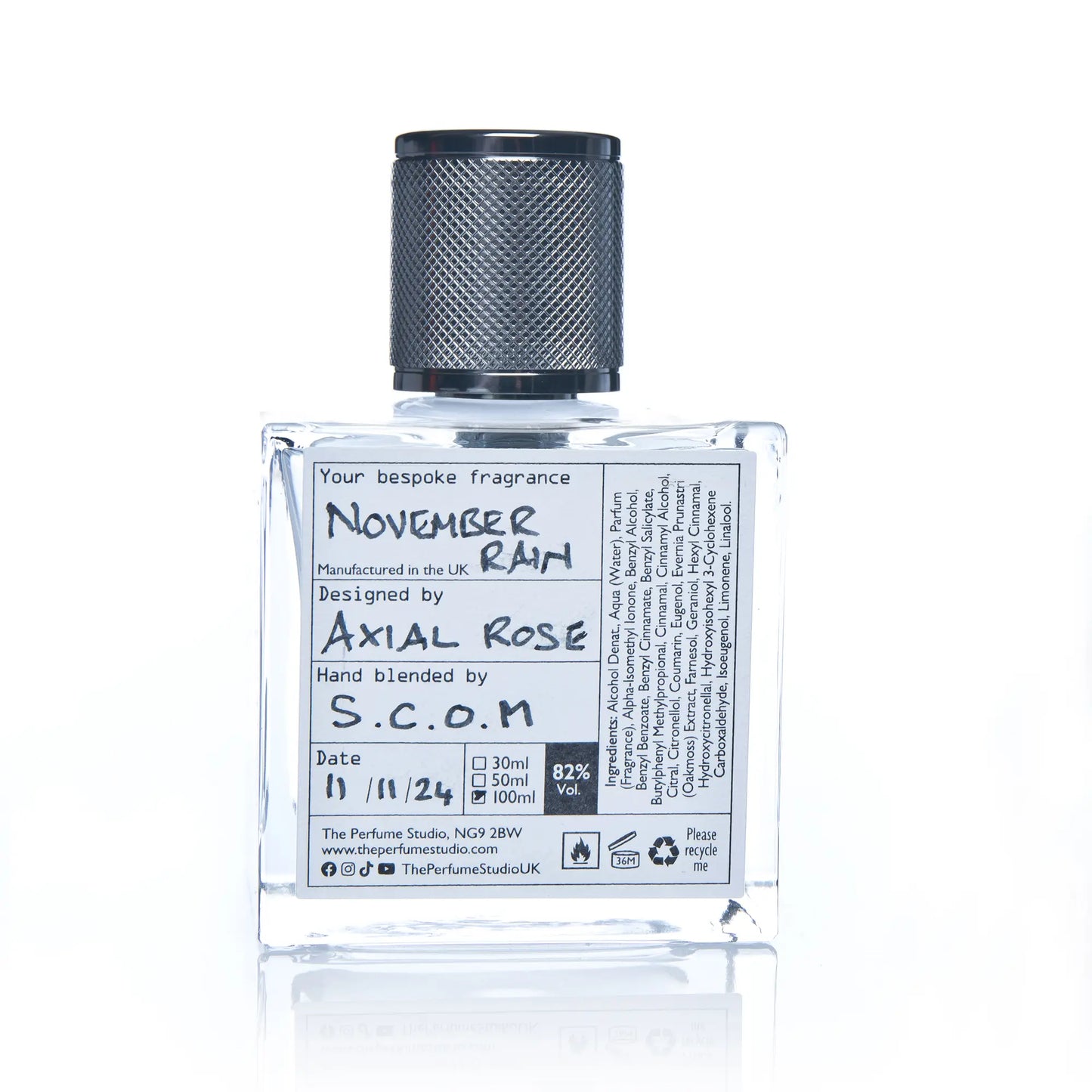 100ml Bespoke Fragrance  (Customisable Atomiser)