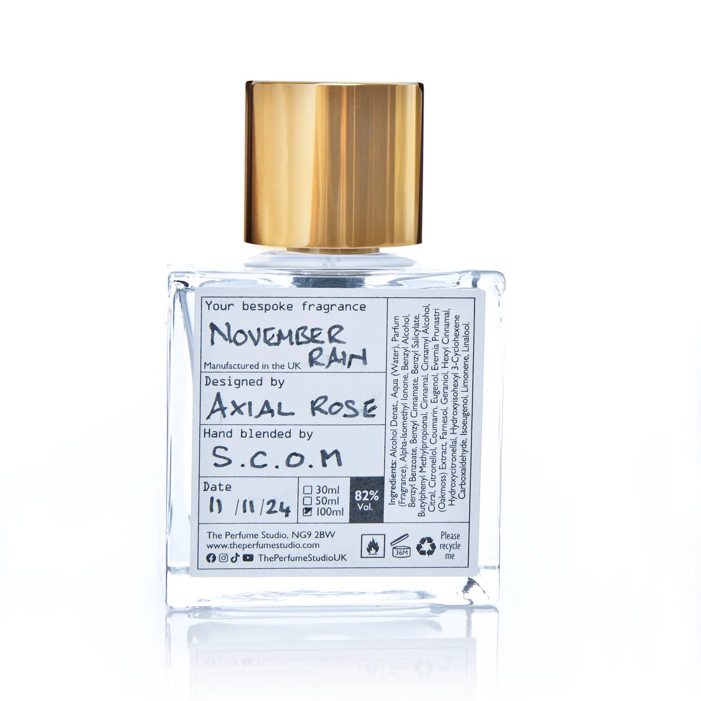 100ml Bespoke Fragrance  (Customisable Atomiser)