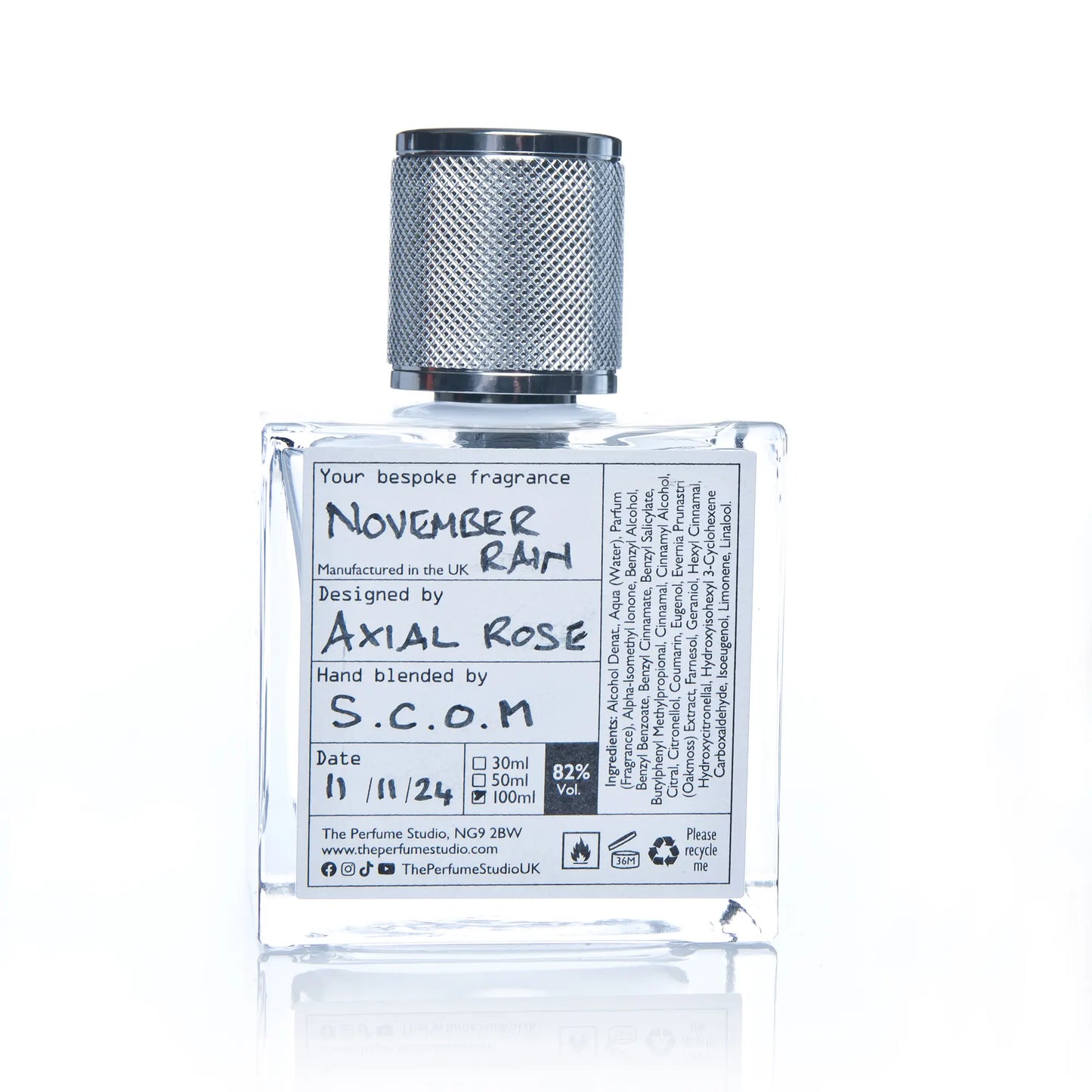 100ml Bespoke Fragrance  (Customisable Atomiser)