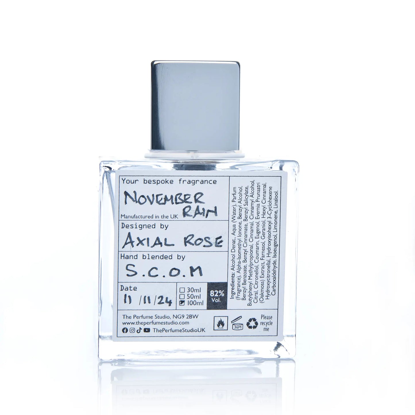100ml Bespoke Fragrance  (Customisable Atomiser)