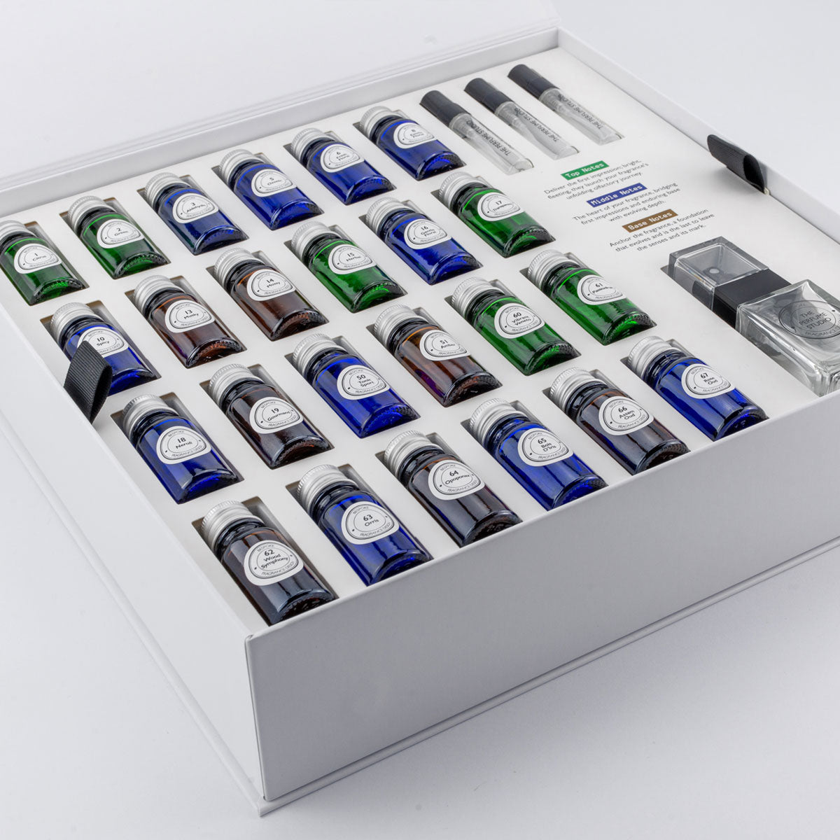 Luxury Fragrance Discovery Collection box by The Perfume Studio – design your own perfume kit with 24 Eau de Parfum blends.