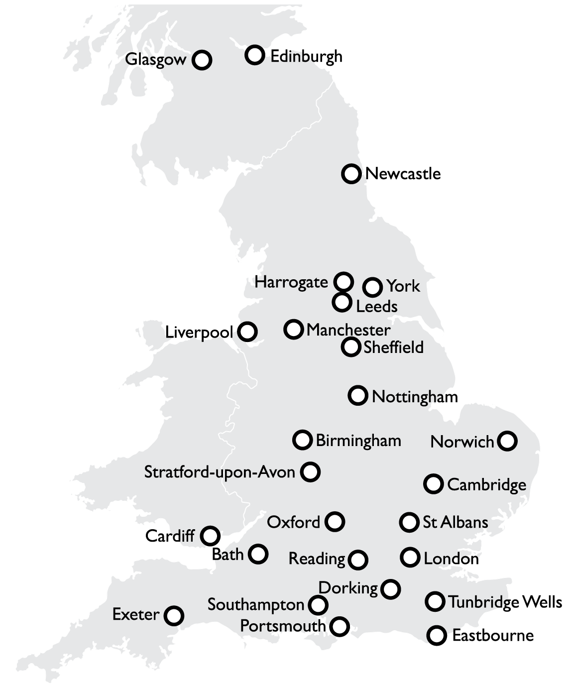 Map of UK Locations